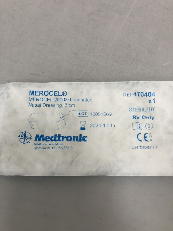 470404 - MEDTRONIC - Merocel 2000 Laminated Nasal Dressing, 8cm, (EA) - ( Expiry Date: 2024-10-11 )