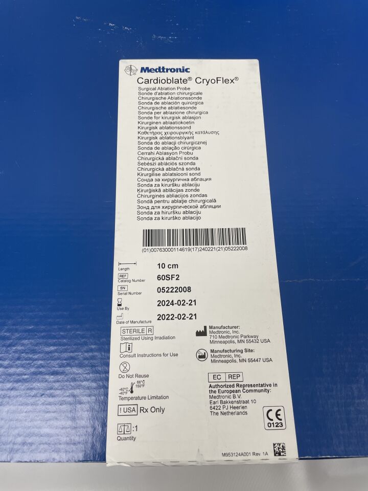 60SF2 - MEDTRONIC - Probe Cryoflex, 10cm, 26L, (BX/1) - ( Expiry Date: 2022-10-02 )