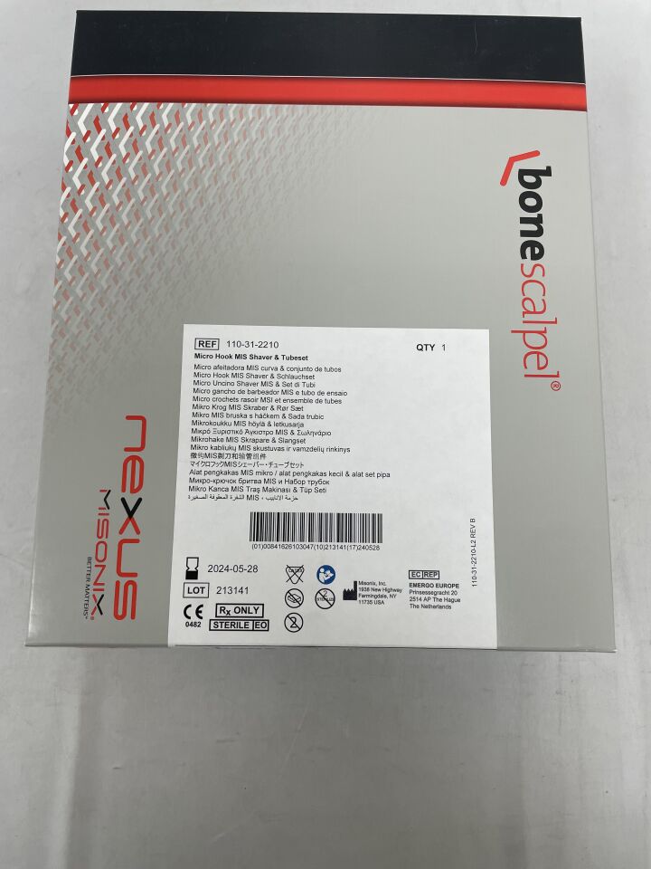 110-31-2210 - MISONIX - Nexus Bone Scalpel Micro Hook MIS Shaver & Tubeset, (BX/1) - ( Expiry Date: 2024-05-28 )
