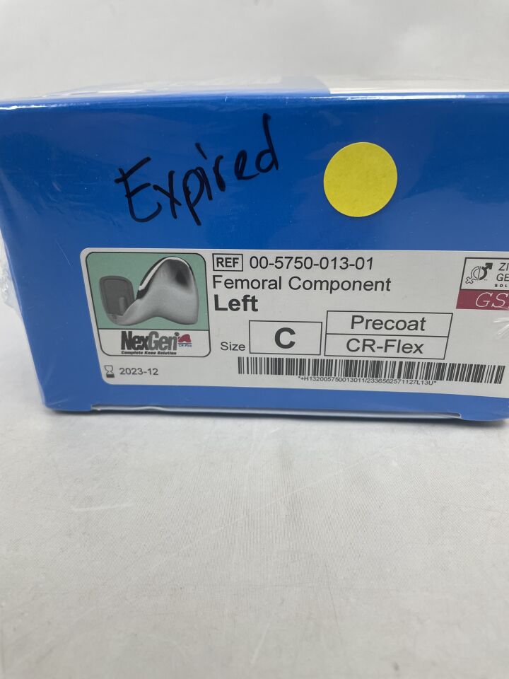 00-5750-013-01 - ZIMMER - NEXGEN, Femoral Component, LEFT, Size C, (EA) - ( Expiry Date: 2023-12-01 )