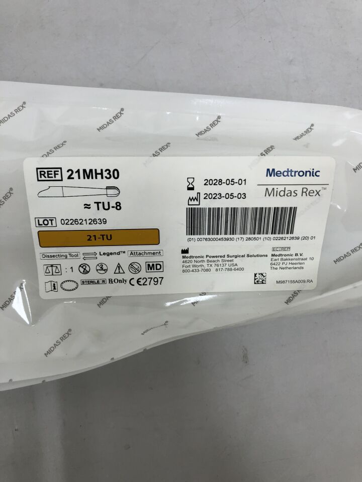 21MH30  -  MEDTRONIC  -  Midas Rex Legend, Match Head Fluted, 21cm, 3mm , ( EA )  -  ( Expiry Date : 2028-05-01 )