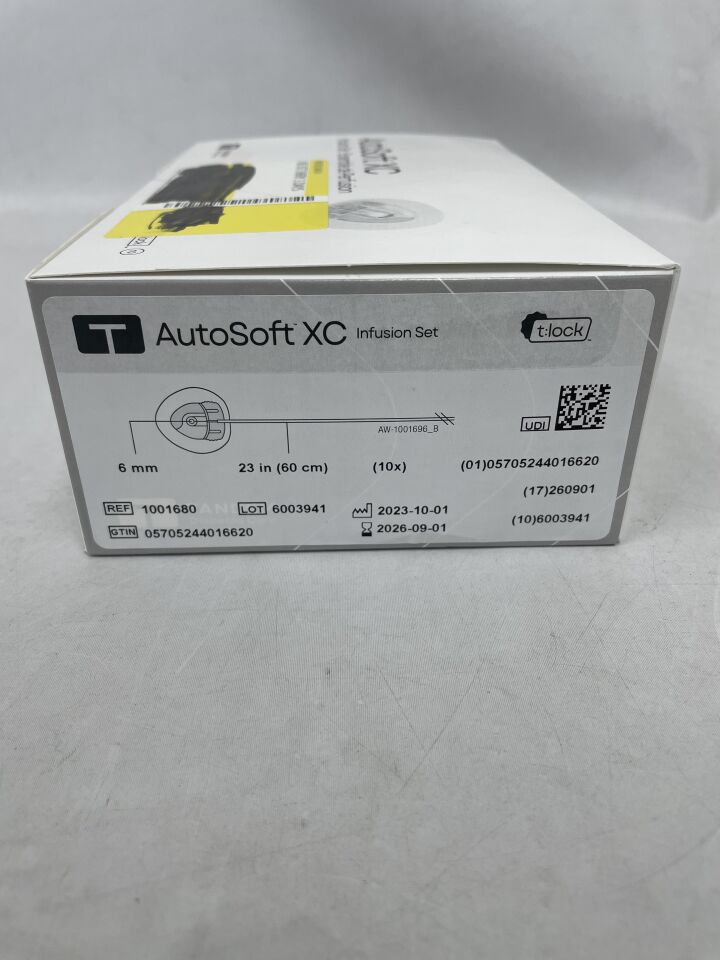1001680 - TANDEM - AutoSoft XC Infusion Set, 6mm Cannula, 23” Tubing, (BX/10) - ( Expiry Date: 2026-09-01 )