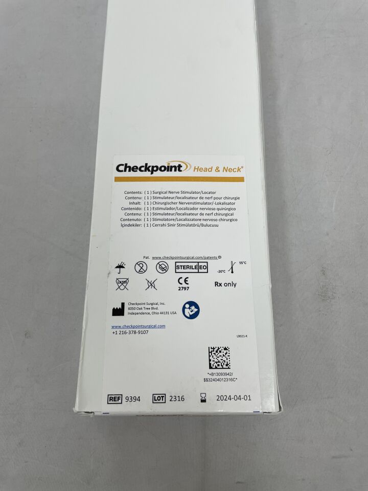 9394 - CHECKPOINT SURGICAL - Surgical Nerve Stimulator/Locator, (BX/1) - ( Expiry Date: 2024-04-01 )