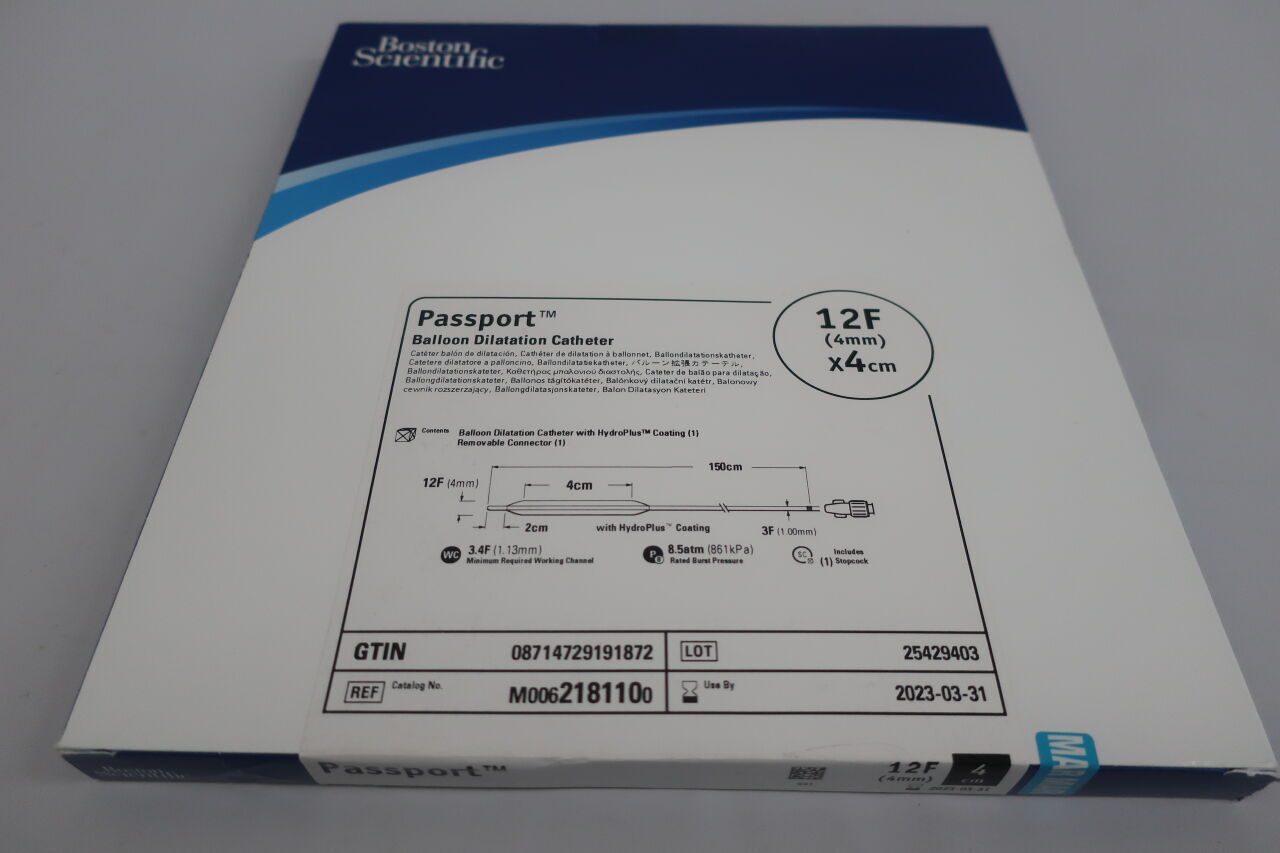 218110 - BOSTON SCIENTIFIC - Passport Balloon Dilatation Catheter - 12Fr x 4cm, (BX/1) - ( Expiry Date: 2023-03-31 )
