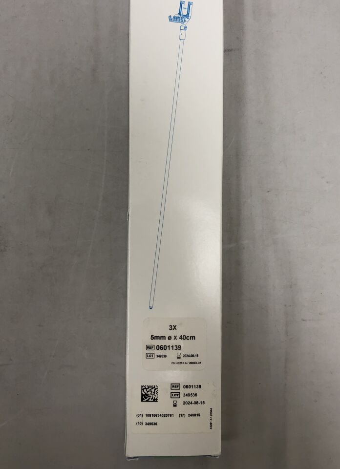 601139 - BAXTER - DuploTip Dual Lumen Cannula, 40cm x 5mm, Rigid Applicator for TISSEEL, (BX/3) - ( Expiry Date: 2024-08-15 )