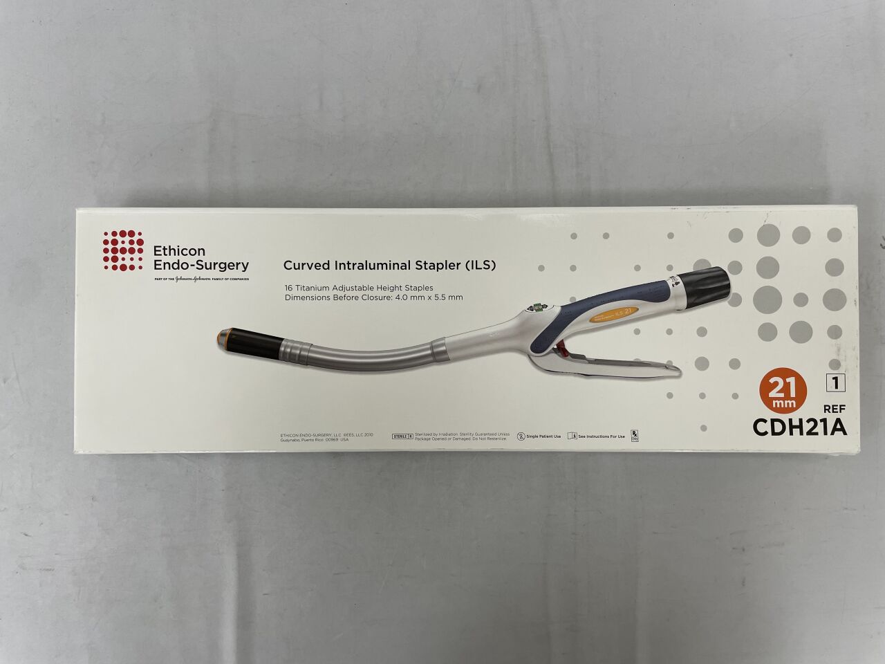CDH21A - ETHICON - Proximate Curved lntraluminal Stapler, 21 mm Head Diameter, () - ( Expiry Date: 2024-07-31 )