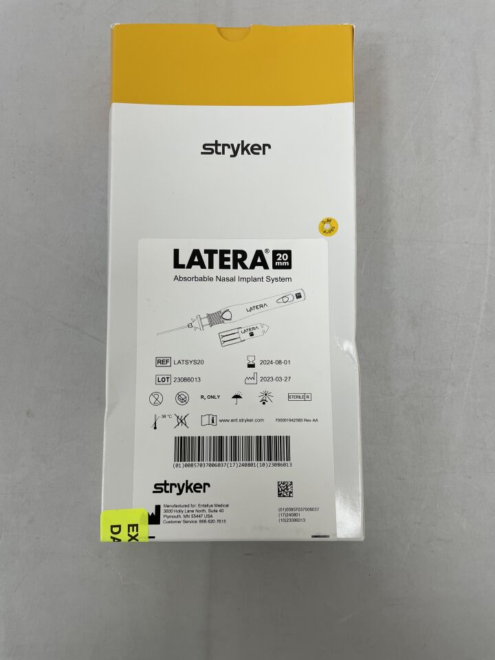 LATSYS20 - ENTELLUS - Latera Absorbable Nasal Implant System, 20mm, (BX/1) - ( Expiry Date: 2024-08-01 )