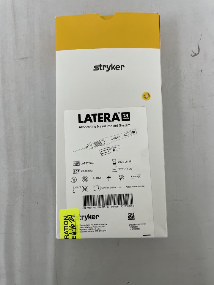 LATSYS24 - ENTELLUS - Latera Absorbable Nasal Implant System, 24mm, (BX/1) - ( Expiry Date: 2024-06-16 )