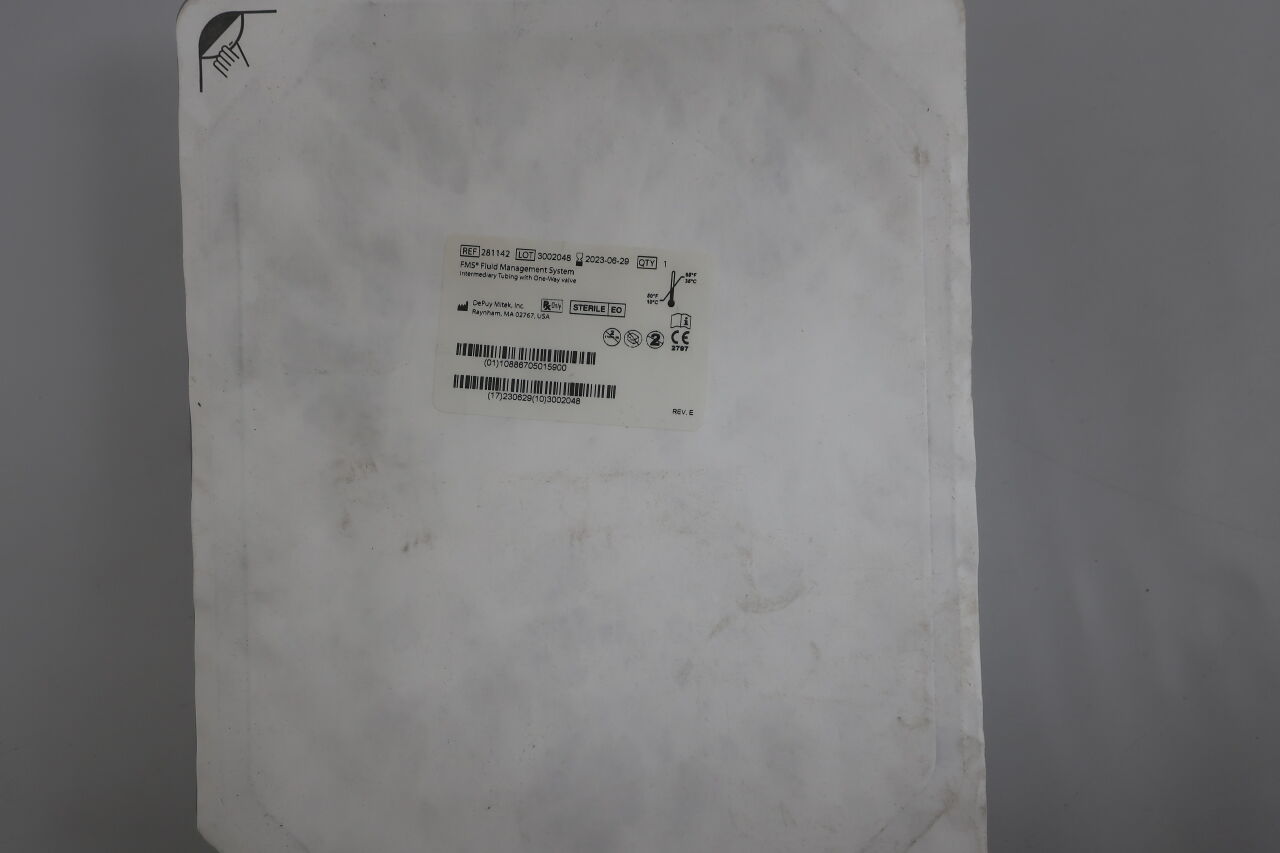 281142 - DEPUY - FMS Fluid Management System Intermediary Tubing with One-way valve, () - ( Expiry Date: 2024-06-29 )