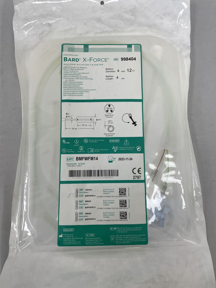 998404 - BARD - X-Force U30 Ureteroscopic Balloon Dilation Catheter 4mm x 40mm, (EA) - ( Expiry Date: 2023-11-24 )