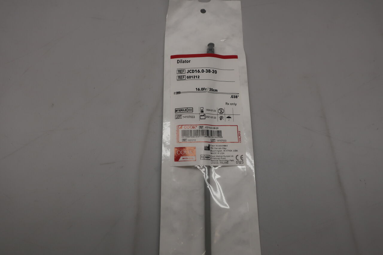 G01212 - COOK - Dilator, 16Fr x 20cm, 0.038", () - ( Expiry Date: 2024-03-10 )