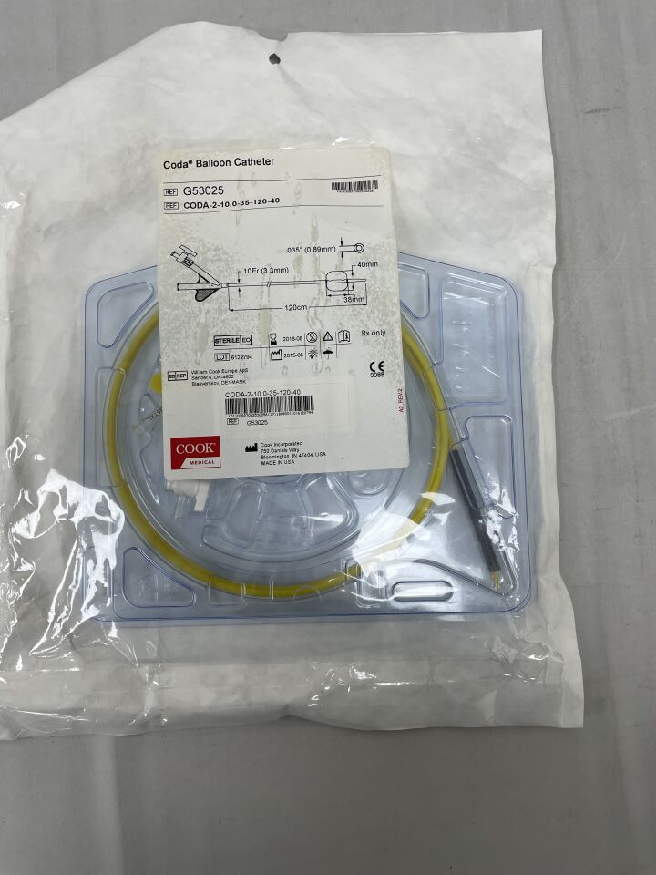 G53025 - COOK - Coda Balloon Catheter, 10F, 120cm length, 0.035in, (EA) - ( Expiry Date: 2018-08-31 )