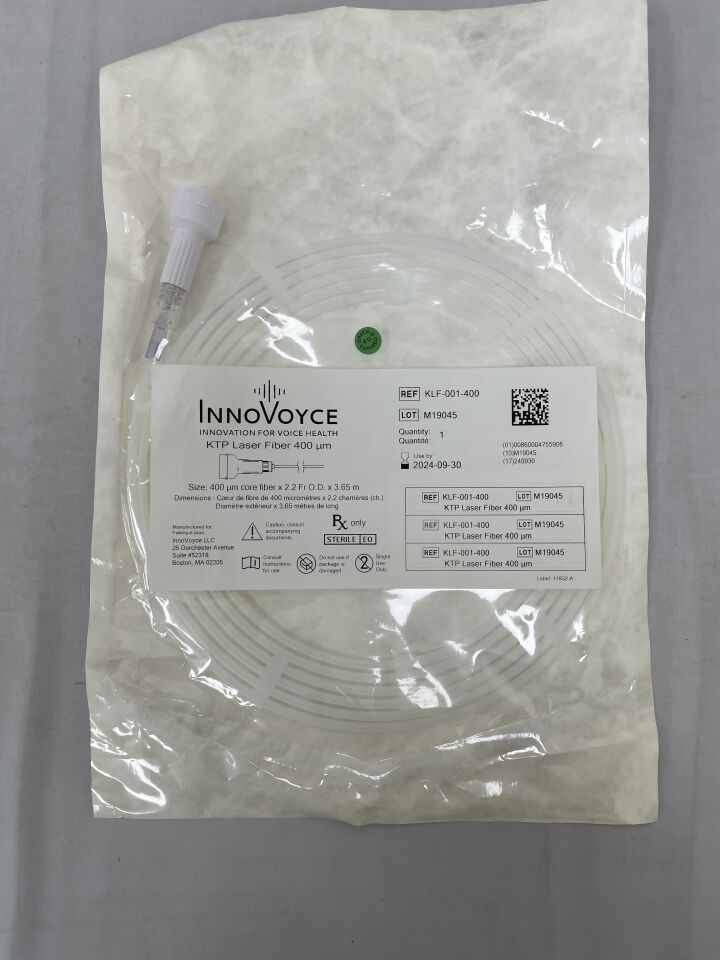 KLF-001-400 - INNOVOYCE - KTP Laser Fiber 400µ x 2.2F x 3.65m, (EA) - ( Expiry Date: 2024-09-30 )