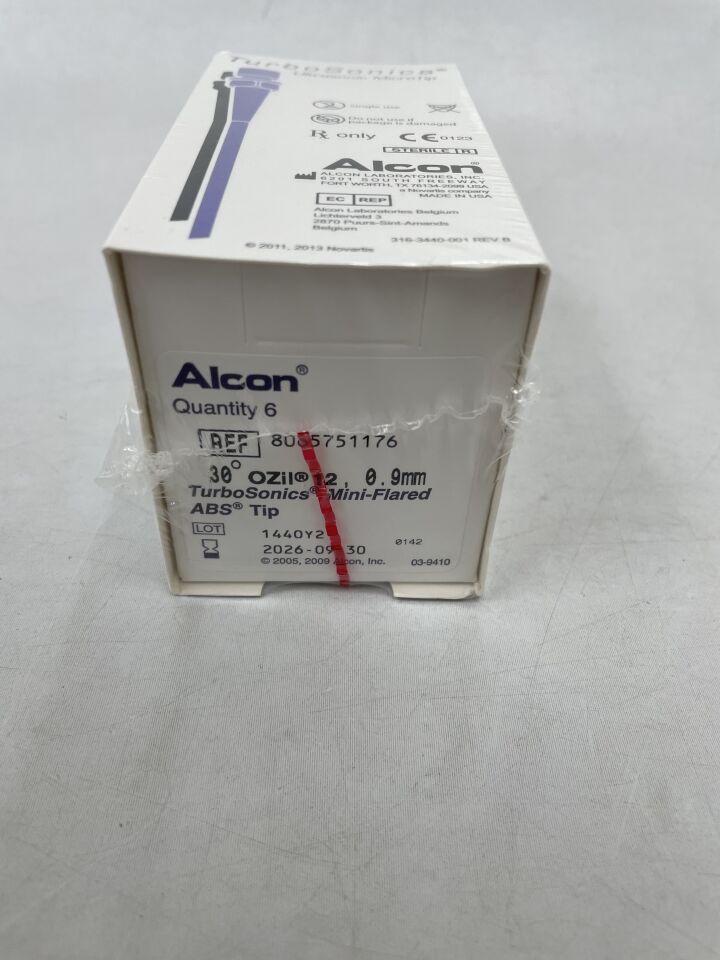 8065751176 - ALCON - Punta Turbo Sonics Mini-Flared ABS de 30 grados OZil 112, 0,9 mm (BX/6) - (Fecha de caducidad: 30/09/2026)
