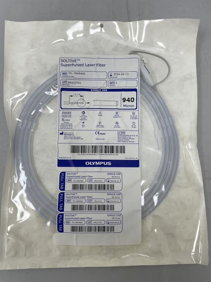 TFL-FBX940S - OLYMPUS - SOLTIVE Single-Use Surgical Laser Fiber, 940µm
, () - ( Expiry Date: 2024-04-13 )