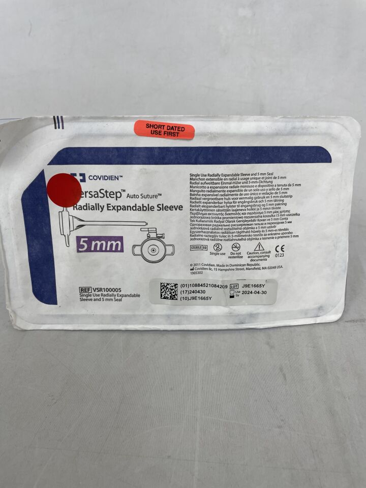 VSR100005 - COVIDIEN - VersaStep Reposable Radially Expandable Trocar Sleeve with 5 mm VersaSeal, (EA) - ( Expiry Date: 2024-04-30 )