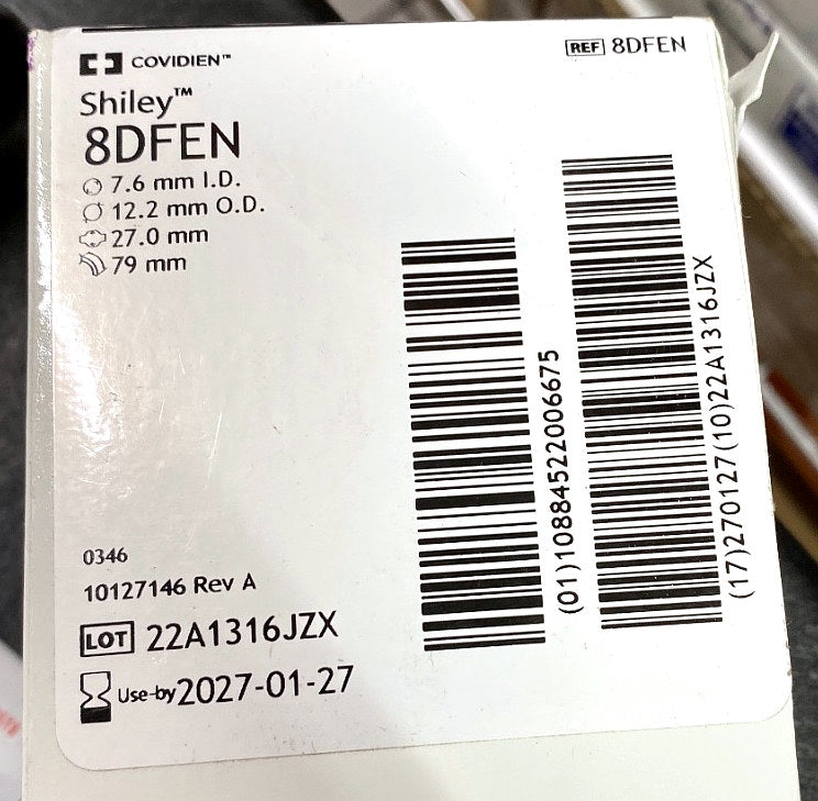 8DFEN - COVIDIEN - Tracheostomy Tube Cuffed with Disposable Inner Cannula,Fenestrated, (BX/1)