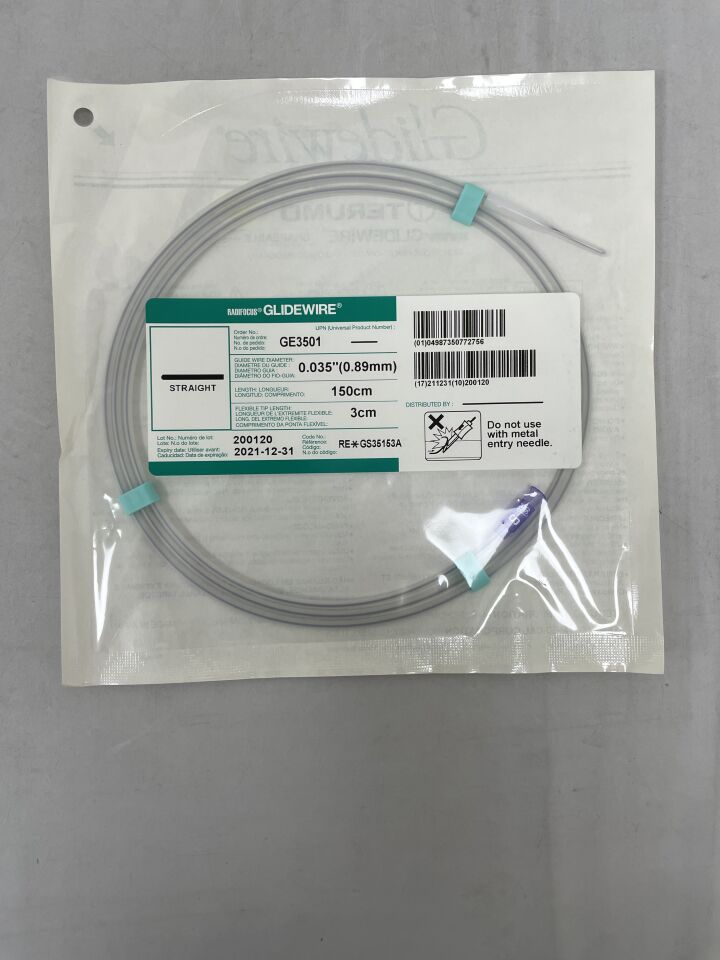 GE3501 - TERUMO - Radiofocus Glidewire Straight 0.035in. 150cm, (EA) - ( Expiry Date: 2021-12-31 )