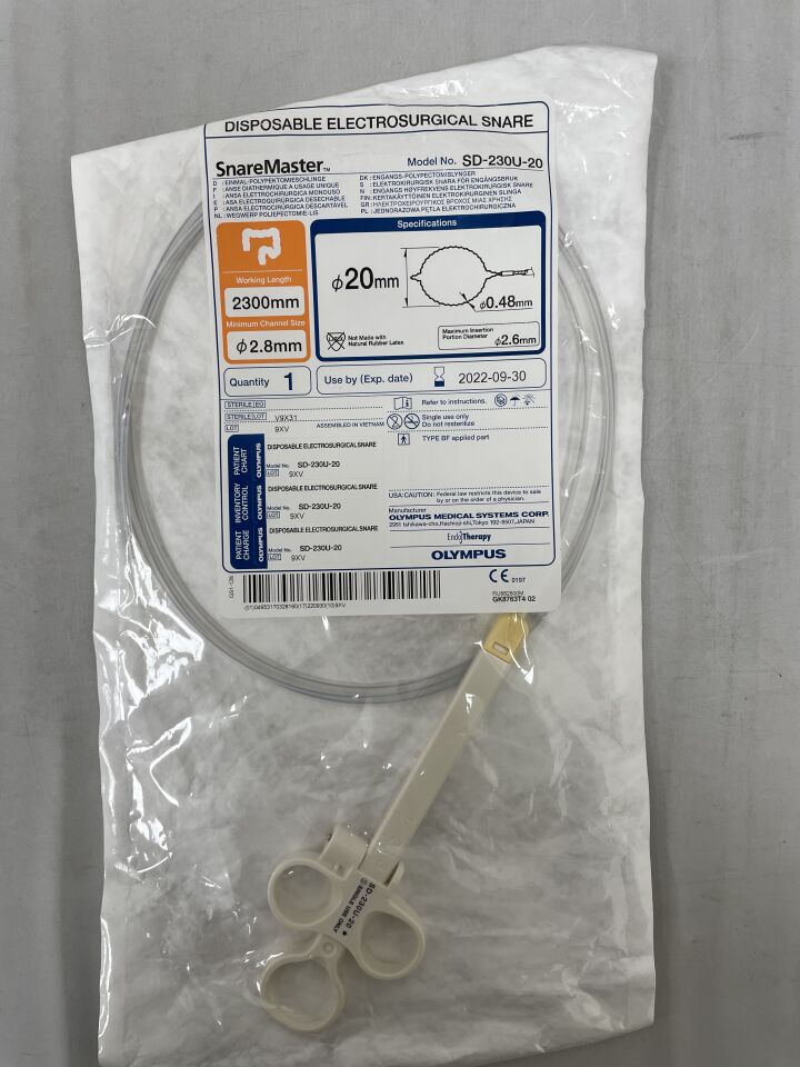 SD-230U-20 - OLYMPUS - SnareMaster 2.8mm x 230cm x 20mm, Oval Spiral
, () - ( Expiry Date: 2022-09-30 )