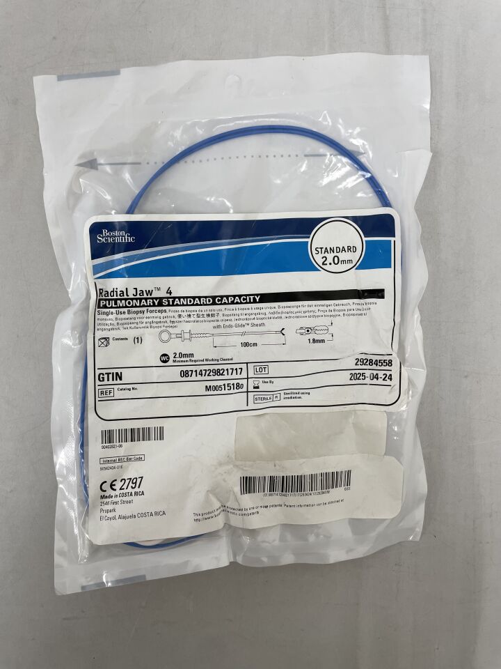 1518  -  BOSTON SCIENTIFIC  -  Radial Jaw 4 Single-Use Biopsy Forceps - Pulmonary Standard Capacity - 2.0mm x 100cm , ( EA )  -  ( Expiry Date : 2025-04-24 )