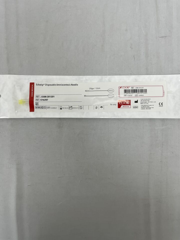 G16287 - COOK - EchoTip Amniocentesis Needle, 20G x 12cm, (EA) - ( Expiry Date: 2023-06-16 )
