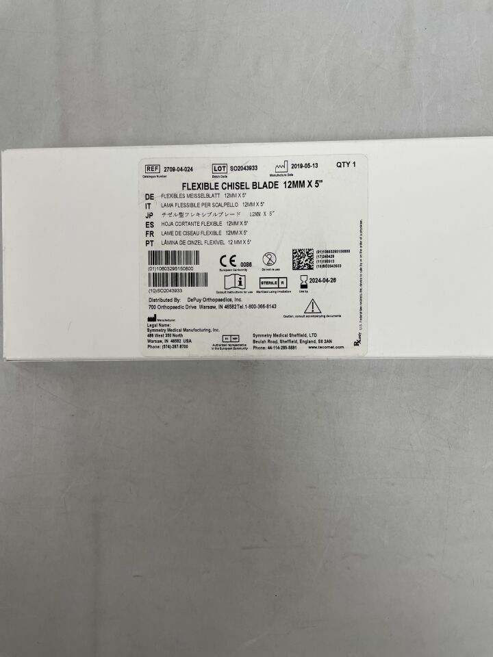 2709-04-024 - SYMMETRY - Flexible Chisel Blade 12mm x 5", () - ( Expiry Date: 2024-04-26 )