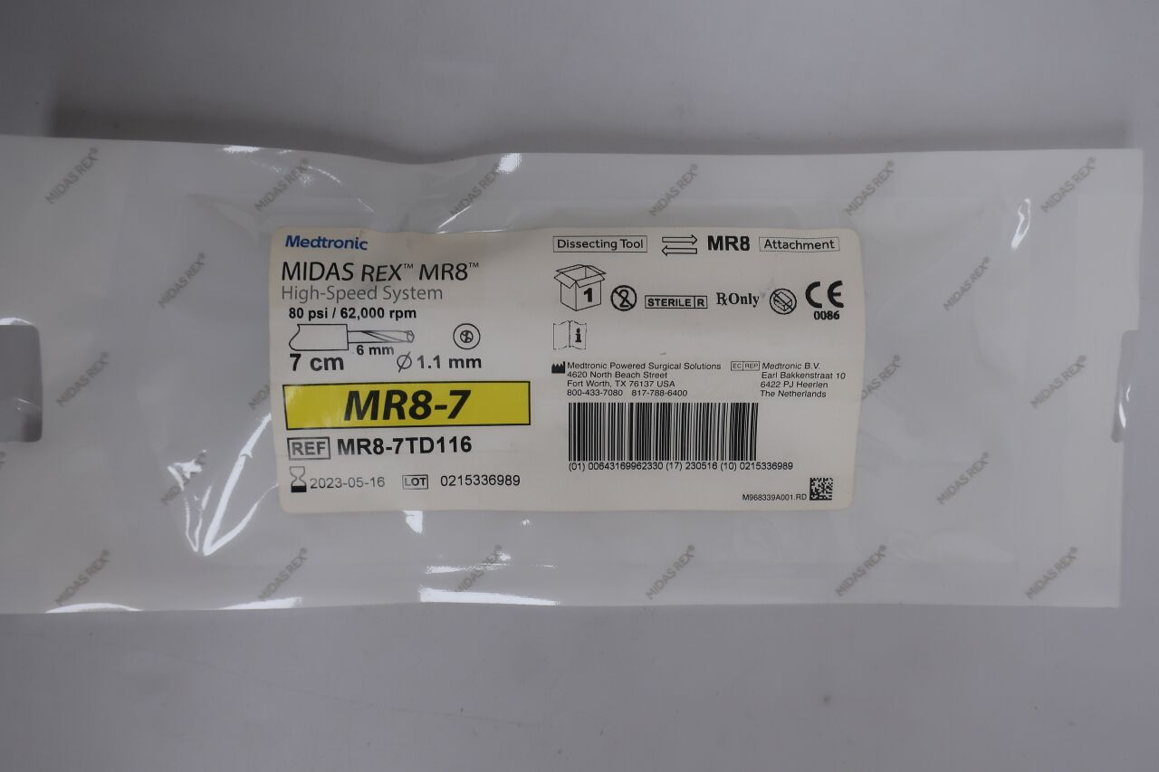 MR8-7TD116 - BARD - Midas Rex MR8 High-Speed System, Twist Drill, 7cm x 6mm Depth, 1.1 mm Head Diameter, (EA) - ( Expiry Date: 2024-09-03 )