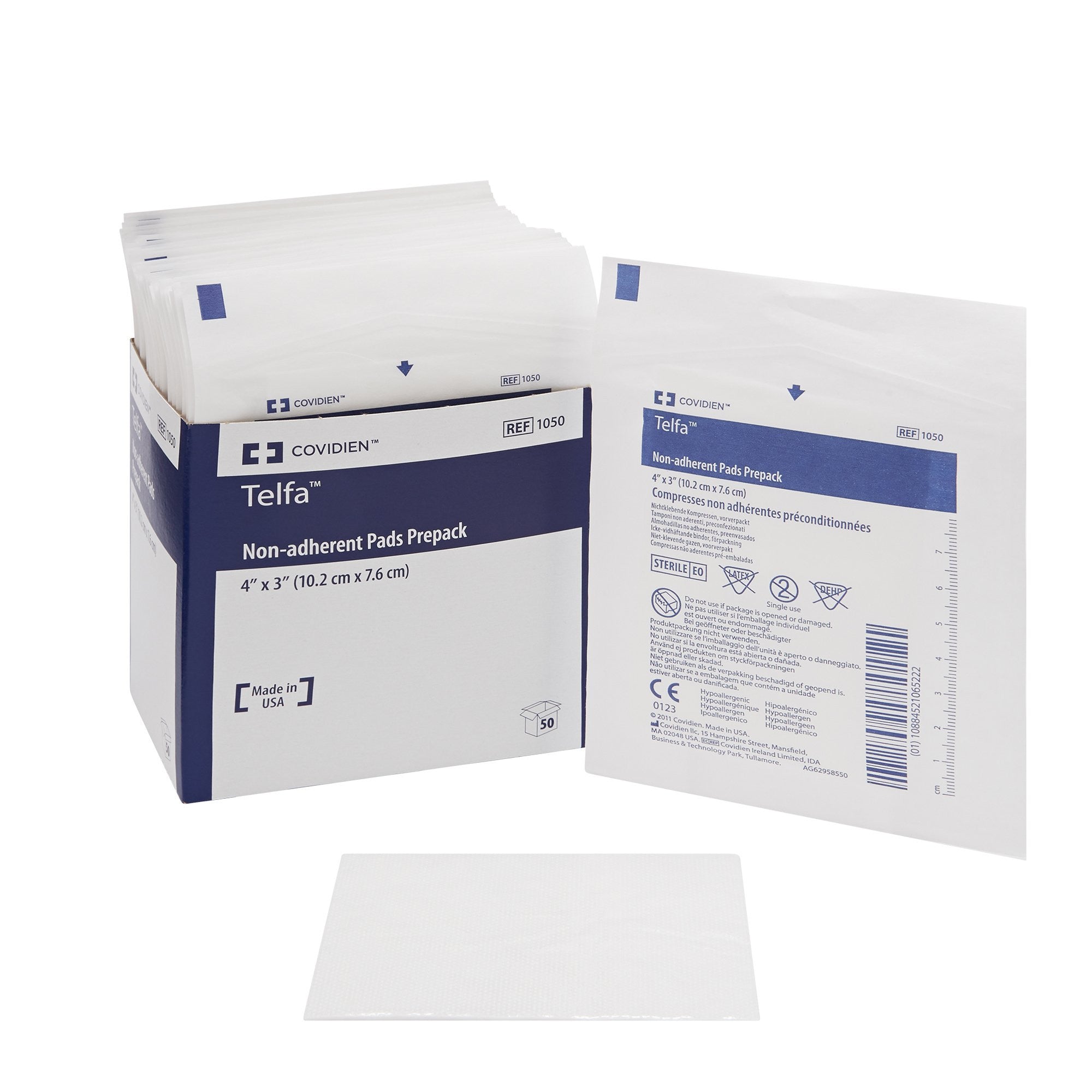 9908 - Telfa - Telfa Ouchless Non-Adherent Dressing 3 X 4 Inch Sterile 1 per Pack, 1050-, Case of 900, (CS)