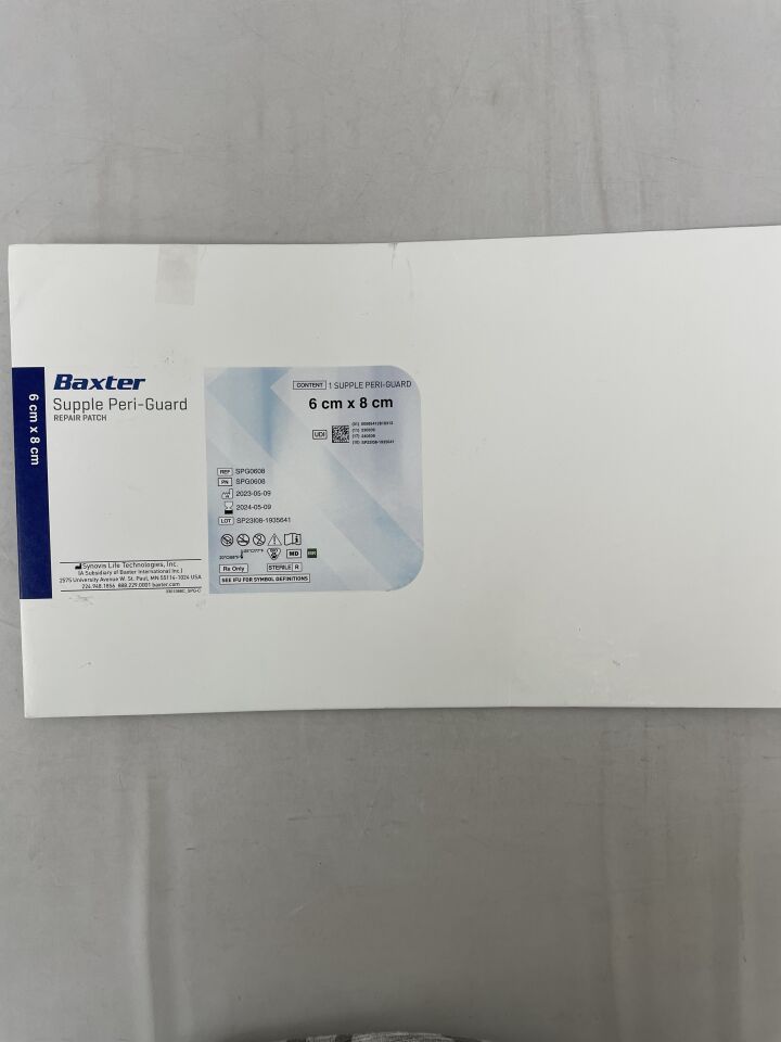 SPG0608 - BAXTER - Peri-Guard Repair Patch, 6cm X 8cm, (BX/1) - ( Expiry Date: 2024-05-09 )