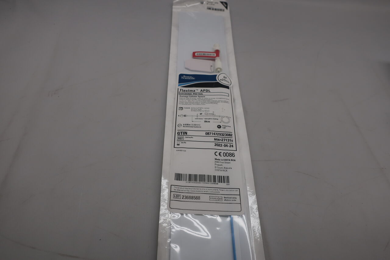 27131 - BOSTON SCIENTIFIC - Flexima APDL Drainage Catheter System - Locking Pigtail - 6Fr x 25cm, (EA) - ( Expiry Date: 2024-03-15 )
