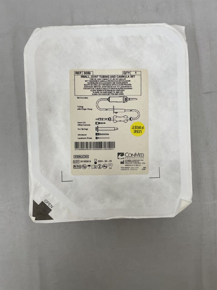 9350 - CONMED - Small Joint Tubing and Cannula Set, (EA) - ( Expiry Date: 2024-04-29 )