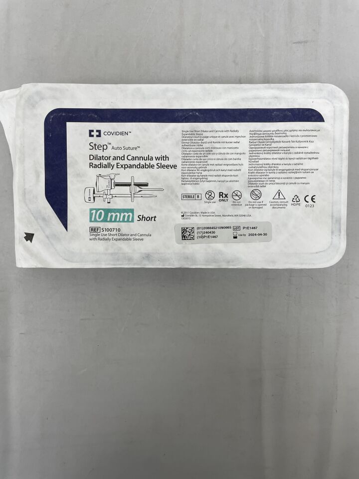 S100710 - COVIDIEN - Step Short Bladeless Trocar with Cannula, Dilator with Radially Expandable Sleeve and Reducer, 11 mm Size, (EA) - ( Expiry Date: 2024-04-30 )