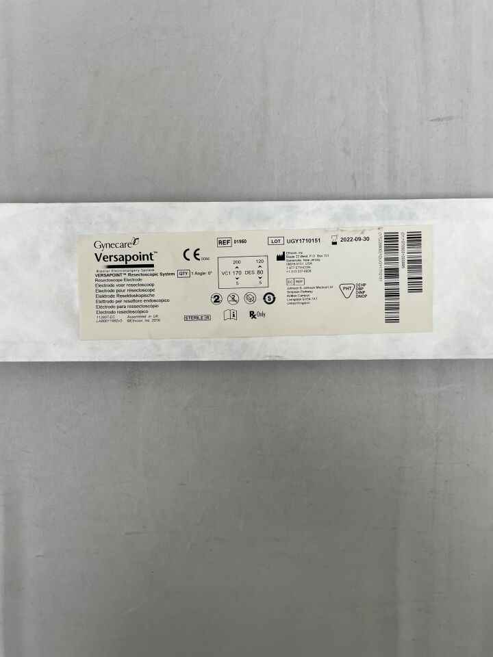 01950 - ETHICON - VERSAPOINT Resectoscopic System Resetoscope Electrode 1 Angle 0 Degree, () - ( Expiry Date: 2022-09-30 )
