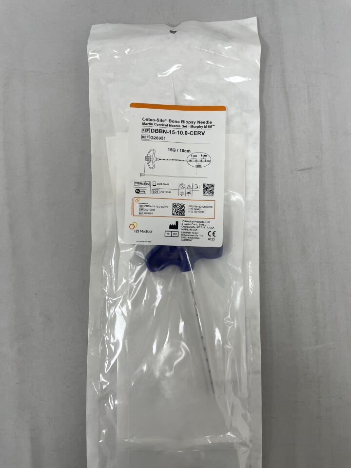 G26951REP - IZI MEDICAL - Cook Osteo-Site BONE BIOPSY NEEDLE, Marvin Cervical Needle Set, Murphy M1M, 15G X 10CM, (EA) - ( Expiry Date: 2024-06-01 )