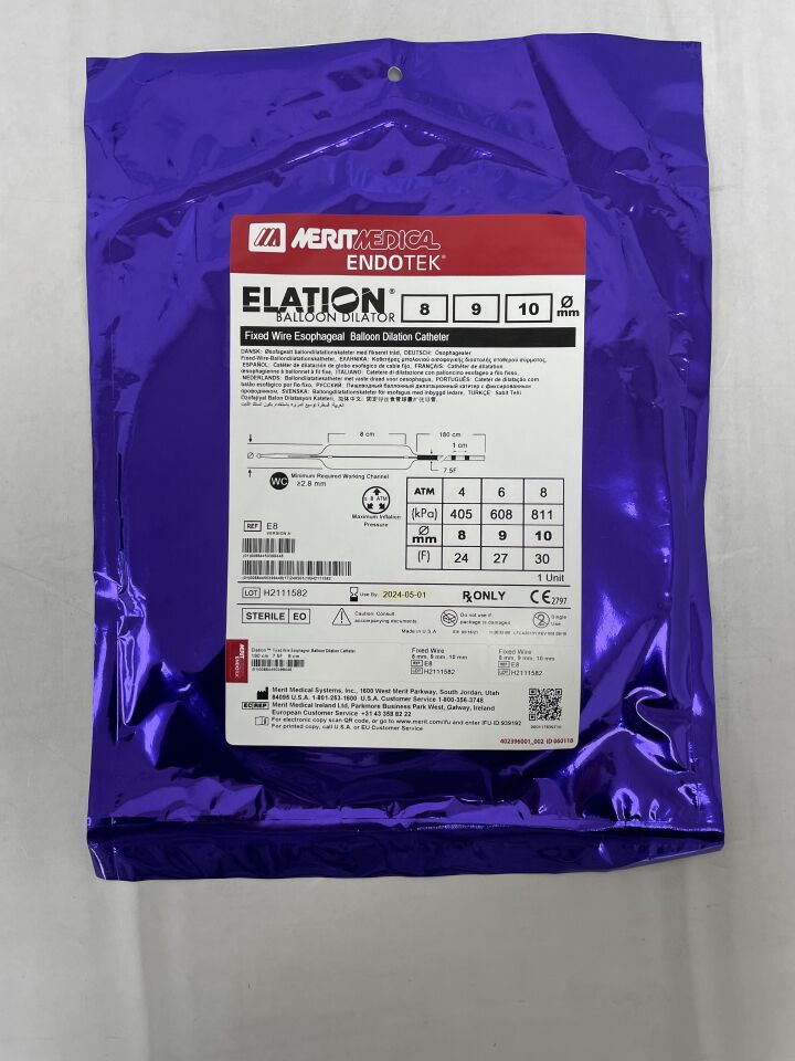 E8 - MERIT MEDICAL - Elation Fixed Wire Balloon Dilator 8-9-10mm x 180cm, (EA) - ( Expiry Date: 2024-05-01 )