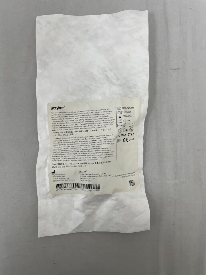 0206-546-000 - STRYKER - Femoral Canal Pressurizer w/o Hub, Medium, (EA) - ( Expiry Date: 2024-08-01 )