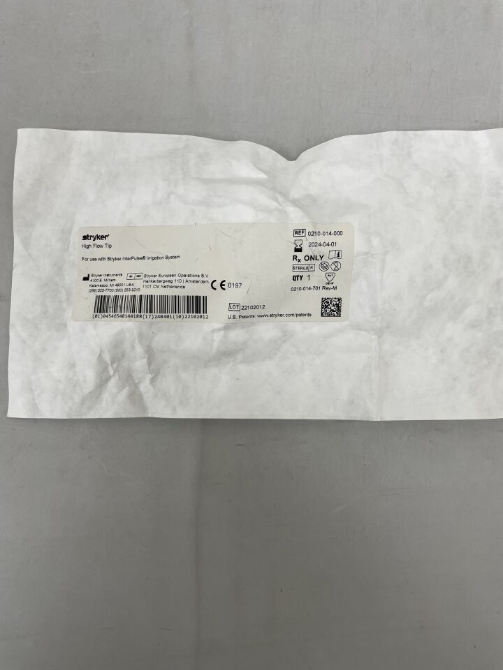 0210-014-000 - STRYKER - High Flow Tip for InterPulse, () - ( Expiry Date: 2024-04-01 )