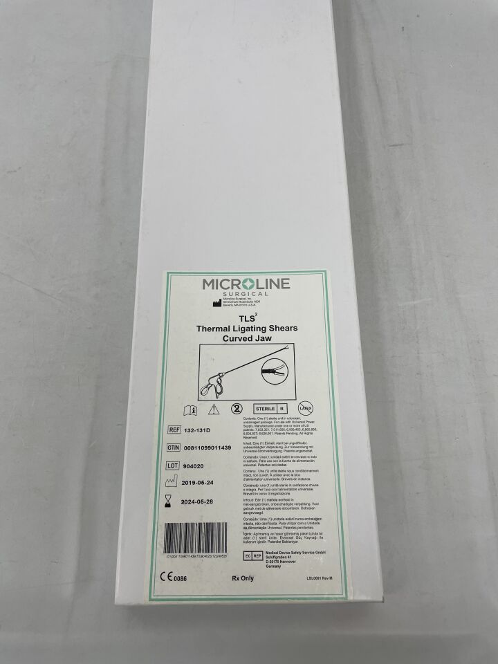 132-131D - MICROLINE SURGICAL - TLS2 Thermal Ligating Shears Curved Jaw, (BX/1) - ( Expiry Date: 2024-05-28 )