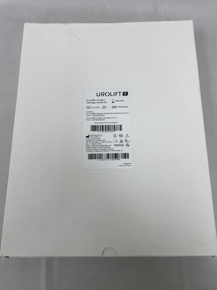 UL2-CHK - TELEFLEX - UroLift 2 Implant Cartridge Handle Kit, Contents Delivery Handle with Scope Seal, Implant Cartridge, () - ( Expiry Date: 2024-02-28 )