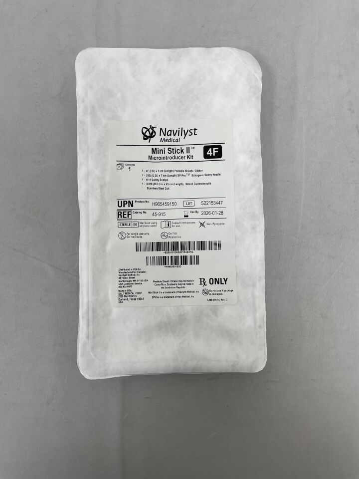45-915 - NAVILYST - Mini Stick II 微型導入器套件，4F x 7cm，45cm NT/SS 導絲，（EA）-（有效期至：2026-01-28）