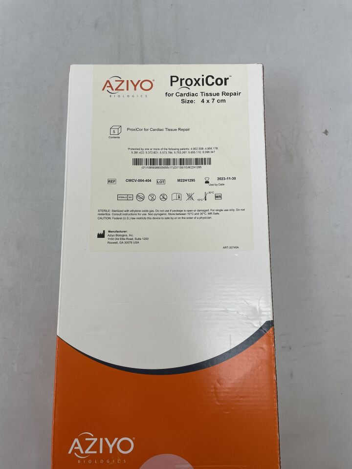 CMCV-067-404 - AZIYO - CorMatrix ECM for Cardiac Tissue Repair 4cm x 7cm, (BX/1) - ( Expiry Date: 2023-11-30 )