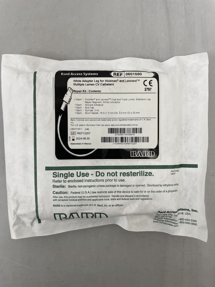 0601680 - BARD - Hickman and Leonard Catheter Repair Kit 
, () - ( Expiry Date: 2024-06-30 )