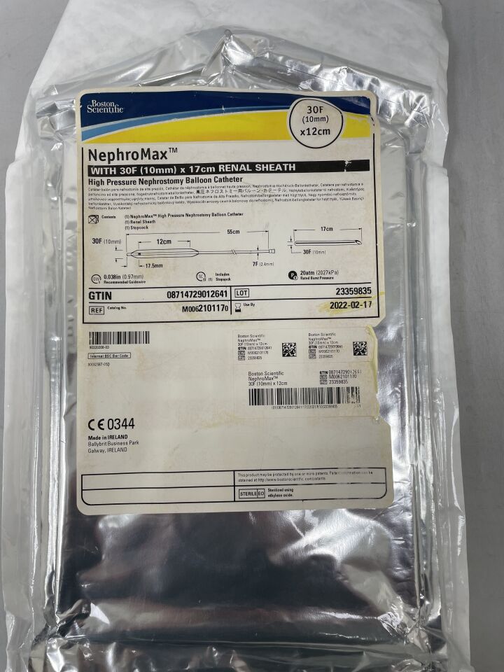 210117 - BOSTON SCIENTIFIC - NephroMax High Pressure Nephrostomy Balloon Catheter, 30F x 12cm, () - ( Expiry Date: 2022-02-17 )