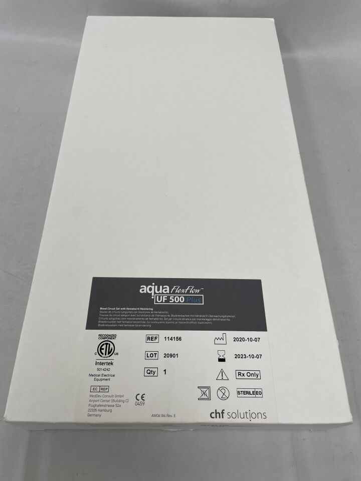 114156 - CHF SOLUTIONS - UF 500 Plus Blood Set for Aquadex FlexFlow, (BX/1) - ( Expiry Date: 2023-10-07 )