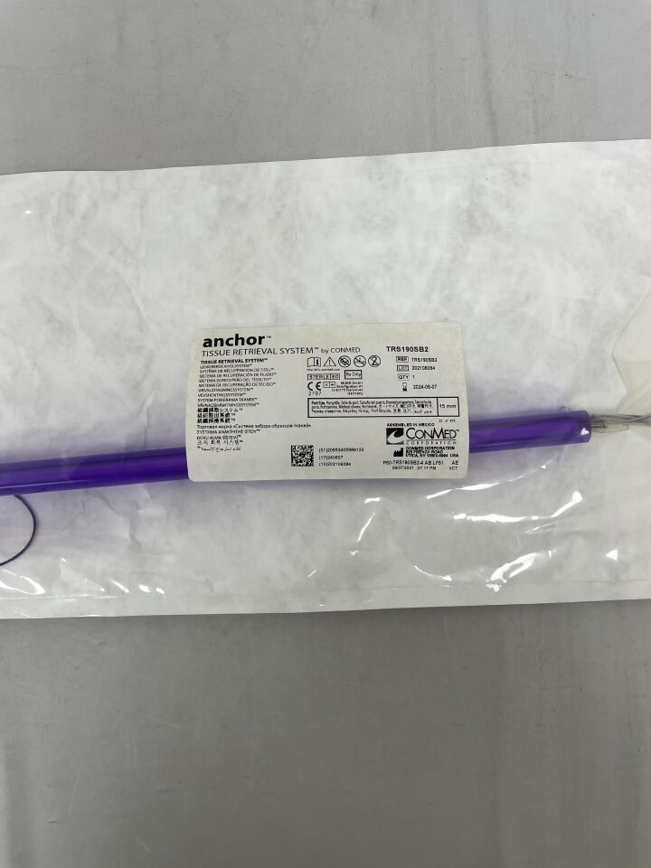 TRS190SB2 - CONMED - Anchor Tissue Retrieval Bag System w/Introducer 15mm/1850ml, (EA) - ( Expiry Date: 2024-06-07 )