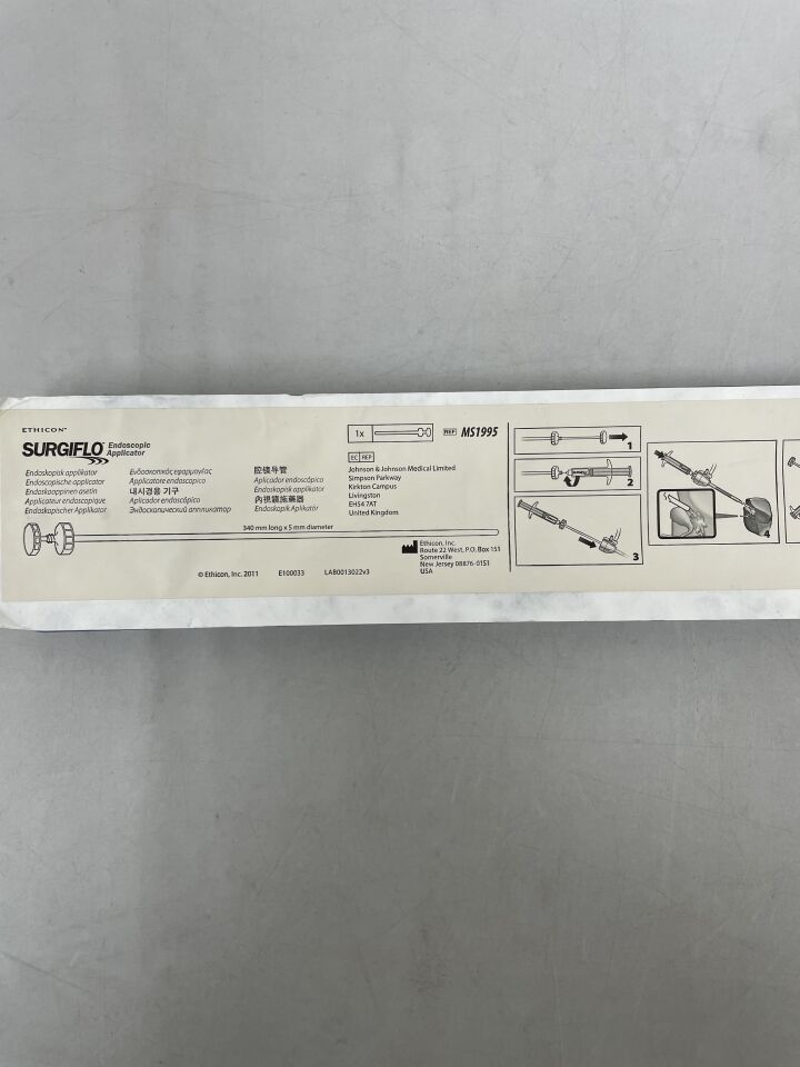 MS1995 - ETHICON - Surgiflo Endoscopic Applicator, 34 cm Size, (EA) - ( Expiry Date: 2024-11-20 )