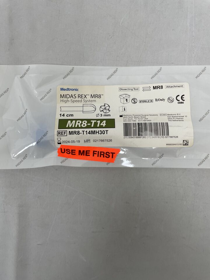 MR8-T14MH30T - MEDTRONIC - Midas Rex MR8 High Speed System Dissecting Tool, 14cm, (EA) - ( Expiry Date: 2024-05-19 )