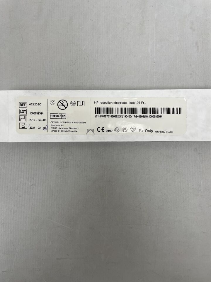 A22202C - OLYMPUS - HF Resection Electrode: Loop, 26F, 12°, 0.35 Wire, () - ( Expiry Date: 2024-02-08 )