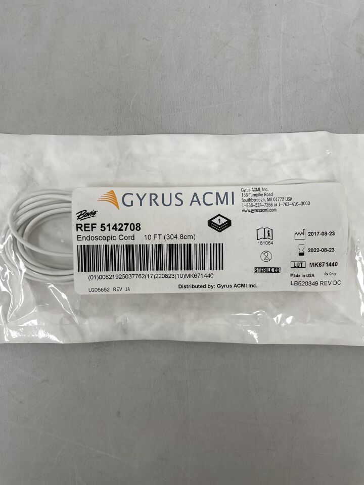 5142708 - GYRUS ACMI - Endoscopic Cord 10', (EA) - ( Expiry Date: 2022-08-23 )