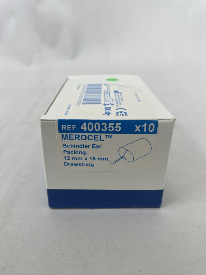 400355 - MEDTRONIC - Merocel Schindler Ear Packing, 12mm x 15mm Drawstring, (BX/10) - ( Expiry Date: 2024-10-03 )